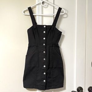Black Button-up Jean Dress